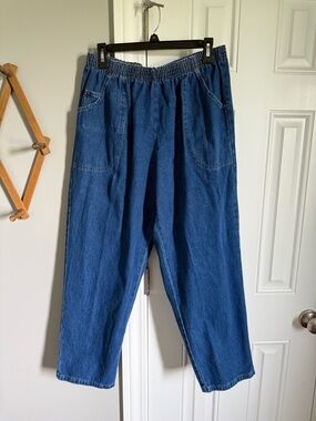 Cabin Creek Relaxed Straight-Leg Women's Denim Pants in Blue